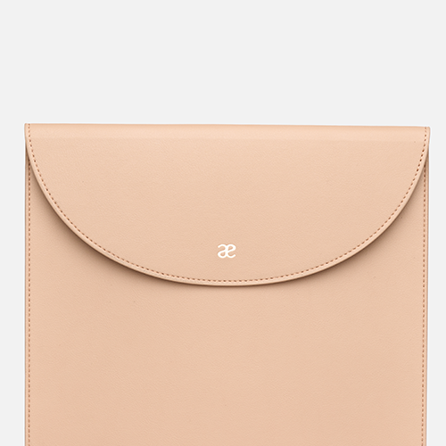 Leather Laptop Sleeve 14 inch slim-Vertical