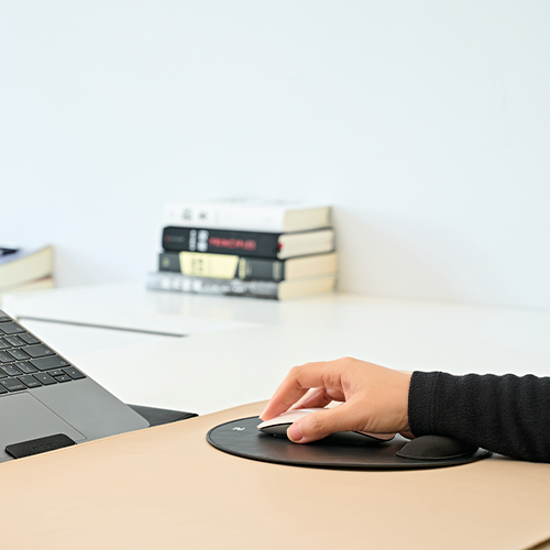 Leather Mouse Pad with Wrist Rest