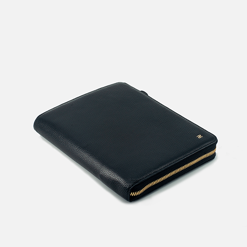 Leather Personal Planner with Zipper A5