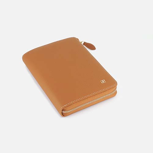 Leather Personal planner bag lychee grain A6