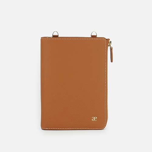 Leather Personal planner bag lychee grain A6