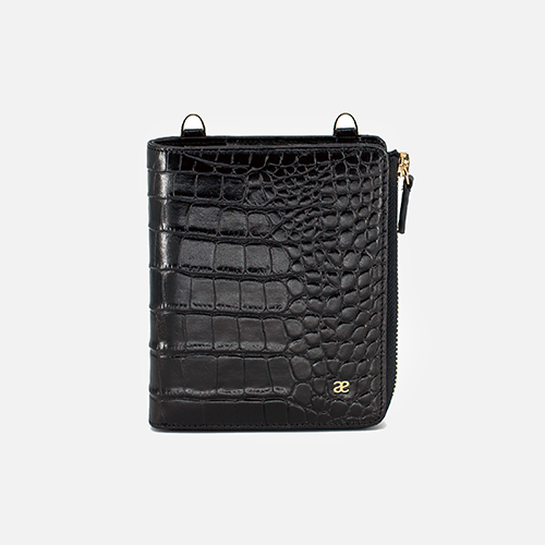 Leather Personal Planner A7 crocodile pattern