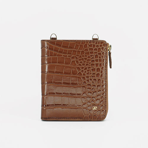 Leather Personal Planner A7 crocodile pattern