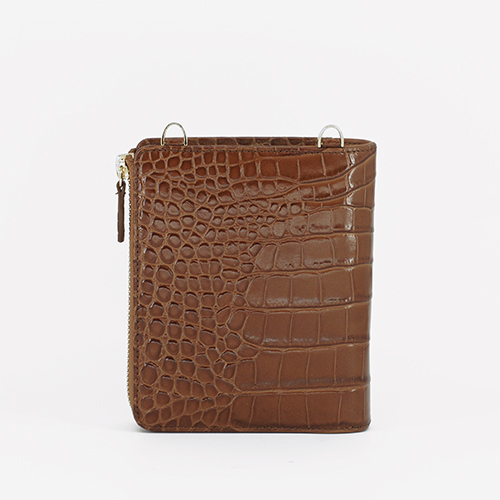 Leather Personal Planner A7 crocodile pattern
