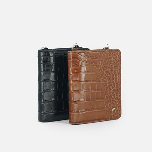 Leather Personal Planner A7 crocodile pattern