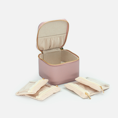 Jewelry Organizer with 6 Velvet Zip Pocket-Small Size