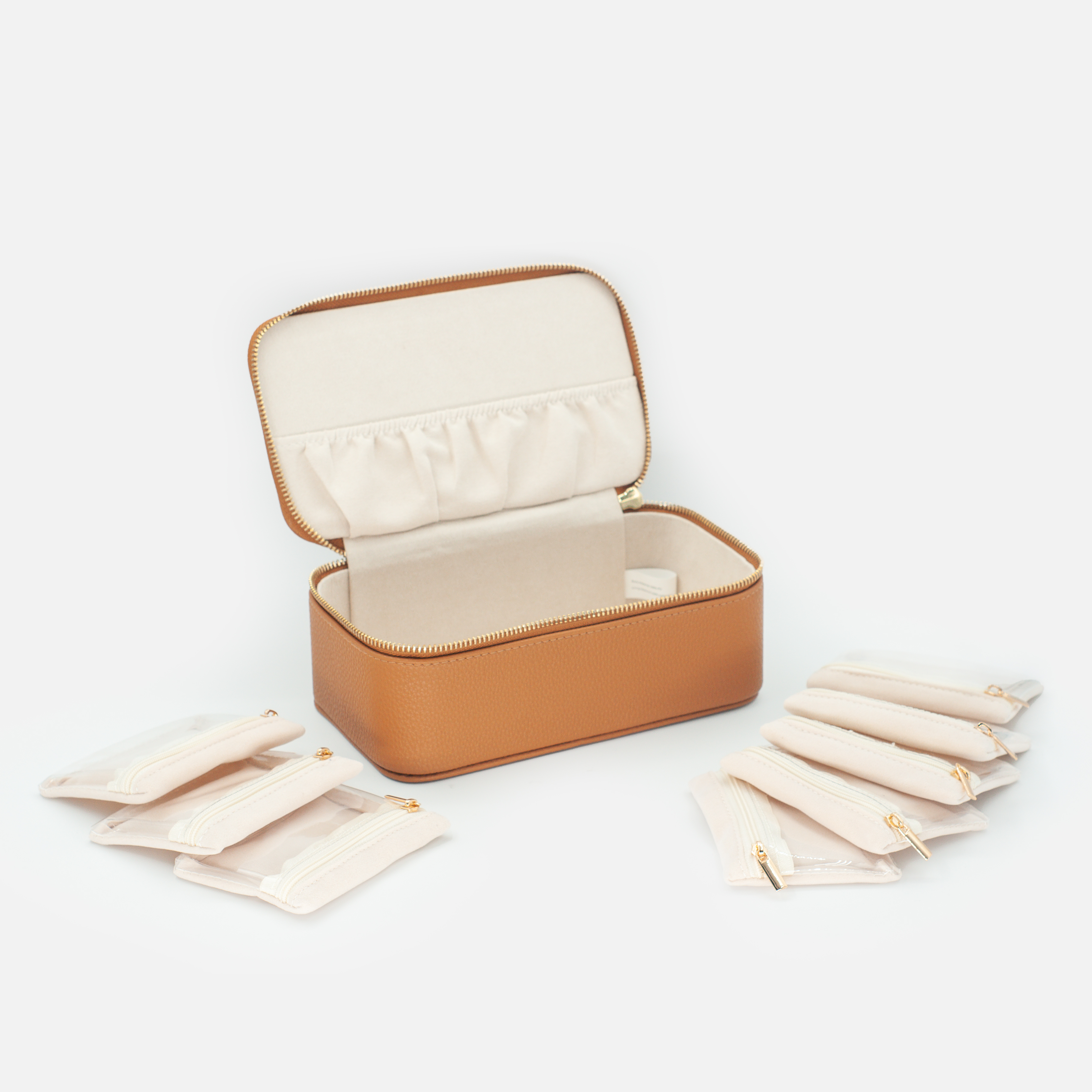 Jewelry Organizer with 12 Velvet Zip Pocket-Large Size